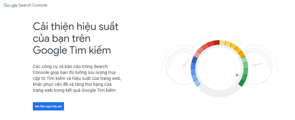 Truy cap Google Search Console