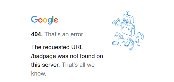 404 not found