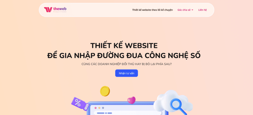 thiết kế website theo lối kể chuyện