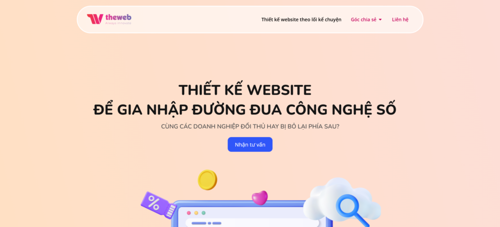 thiết kế website theo lối kể chuyện